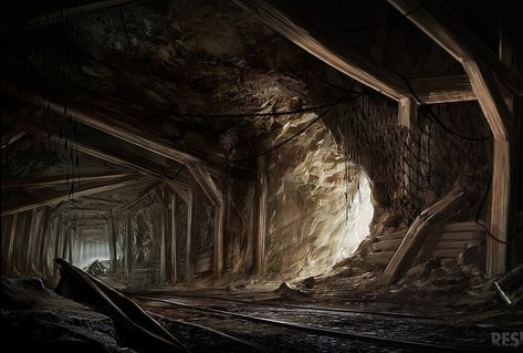 Upper Dwarven Mines above the Deep Roads near Kal Barosh Thaig Dnd Backgrounds, Witcher Art, Underground World, Something Wicked, Fantasy Images, Fantasy Setting, Fantasy Places, Dnd Art, Spoiler Alert