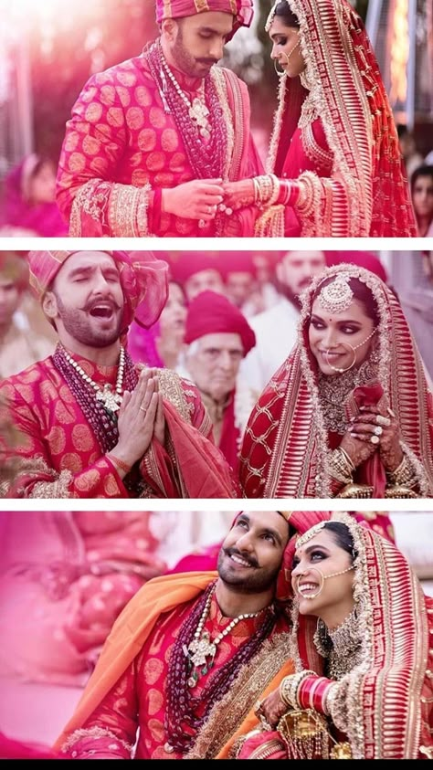 Deepika Padukone Wedding Deepika Wedding Look, Ranveer Singh Wedding Outfit, Deepika Ranveer Wedding, Deepika Padukone Wedding Lehenga, Deepika Wedding Pics, Deepika Padukone Wedding Photos, Indian Celebrity Weddings, Dipika Padukone Wedding Lehnga, Deepika Padukone Raabta