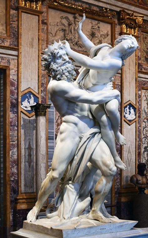 El rapto de Proserpina. Rome Museums, Bernini Sculpture, Gian Lorenzo Bernini, Lorenzo Bernini, Famous Sculptures, Classic Sculpture, Baroque Art, Marble Statues, Marble Sculpture