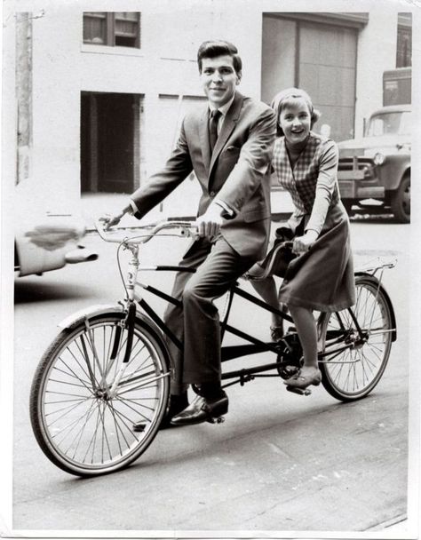 Patty Duke and Frank Sinatra Jr (Patty Duke Show, 1965) Frank Sinatra Jr, Patty Duke Show, Bicycle Built For Two, Patty Duke, Tandem Bicycle, John Lennon And Yoko, Tandem Bike, I Want To Ride My Bicycle, Bike Style