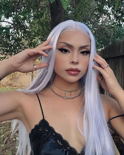 @hellaspicy_ on Instagram: “🕸” Wig Ideas, Dye Hair, Hair Streaks, Peinados Recogidos, Makeup Eye Looks, Hair Color Blue, Brown Blonde Hair, Grunge Skater, Brazilian Human Hair