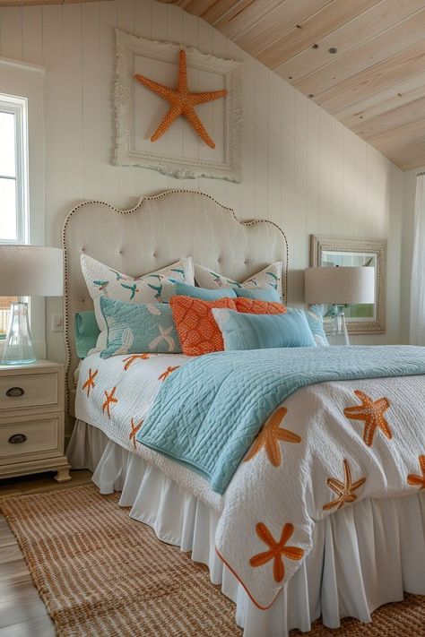 29 Boho Coastal Bedroom Ideas For A Breezy, Beachy Haven Whimsical Beach Bedroom, Coastal Bedrooms Master, Boho Coastal Bedroom, Surf Room Decor, Interior Bedroom Design, Coastal Bedroom Decor, Ocean Room Decor, Bedroom With Balcony, Coastal Bedroom Ideas