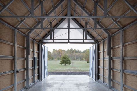 Outbuilding of the Week: Rethinking the Pre-Fab Utility Shed - Gardenista Beach Cottage Design, Utility Sheds, Pergola Decor, Truss Structure, Shed Designs, Louvered Pergola, Mansard Roof, Steel Roofing, Cedar Siding