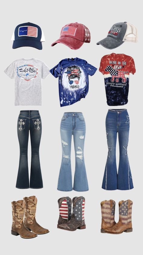 Fourth of July fits! Pick your fav #outfitinspo #fourthofjuly #america #western 4th Of July Rodeo Outfit, Western 4th Of July Outfit, Fourth Of July Fits, Snapchat Avatar, Forth Of July, July Outfits, 4th Of July Outfit, Rodeo Outfits, 9th Grade