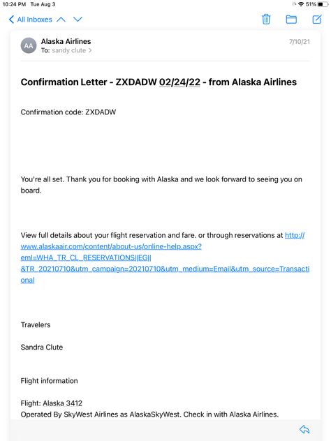 Flight Reservation, Confirmation Letter, Alaska Airlines, Airline Flights, Flight Ticket, Airline Tickets, Booking Flights, American Airlines, Airlines