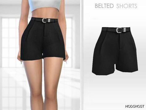 Download Belted Shorts for Sims 4 at ModsHost NOW! Black belted shorts for female sims Type: Bottoms Recoloring not allowed #female #elder #sims #everyday #gaming #videogames #bottoms Sims 4 Female Shorts, Sims 4 Short Pants, Sims 4 Cc Female Shorts, Sims 4 Cc Bottoms Female, Sims 4 Bottoms Cc, Sims 4 Shorts Cc, Sims 4 Cc Bottoms, Sims 4 Clothes Cc Female, Cc Clothes Sims 4