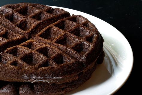 Yes you can have chocolate for breakfast with these Ultimate Chocolate Belgian Waffles from The Kitchen Whisperer Gingerbread Waffles, Brownie Waffles, Vegan Chocolate Brownies, Belgian Waffles Recipe, Waffle Iron Recipes, Belgium Waffles, Vegan Gingerbread, Chocolate Waffles, Waffle Recipe