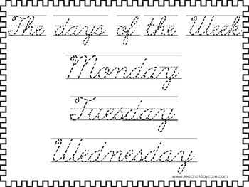 2 Cursive Trace the Days of the Week Worksheets. Here is what you get! 2 cursive trace the days of the week worksheets. Perfect for laminating and dry erase mar Printable Handwriting Worksheets, Cursive Handwriting Worksheets, Cursive Handwriting Practice, Arkansas City, Handwriting Practice Worksheets, Cursive Handwriting, Handwriting Worksheets, Cursive Letters, Cursive Writing