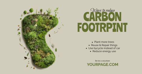 Carbon footprint banner template | PosterMyWall Carbon Footprint Poster, Recycling Poster, Recycling Campaign, Footprint Poster, Facebook Template, Earth Day Posters, Template Facebook, Cover Facebook, Photo Facebook