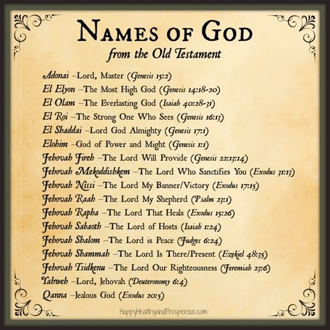 Name Meanings: Old Testament Names of God                                                                                                                                                                                 More Old Testament Names, Scriptural Quotes, The Names Of God, Attributes Of God, God Bible, Bible Study Notebook, The Old Testament, Bible Facts, Names Of God