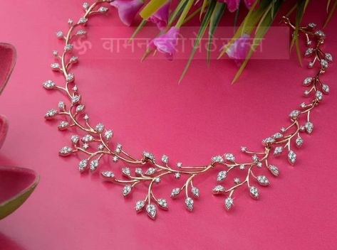 Light Weight Diamond Necklace, Pinterest Jewellery, Diamond Necklace Simple, Gold Necklace Wedding, Flower Costume, Diamond Jewelry Set, Trendy Jewerly, Diamond Necklace Designs, Accesories Jewelry