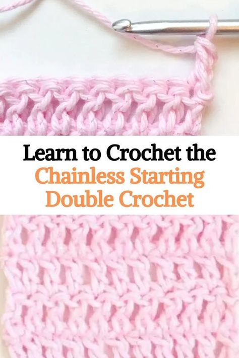 Chainless Starting Double Crochet, Chainless Double Crochet, Chainless Foundation Crochet, Crocheting Basics, Double Crochet Scarf, Double Crochet Baby Blanket, Practical Crochet, Crochet Ring, Crochet 101