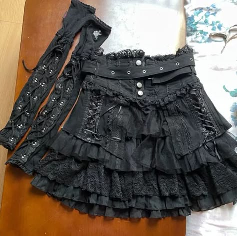 Alt Skirt, Vkei Outfits, Outfits Long Skirt, Alt Style Outfit, Outfit Png, Alt Style, Emo Outfits, J Fashion, Style Outfits