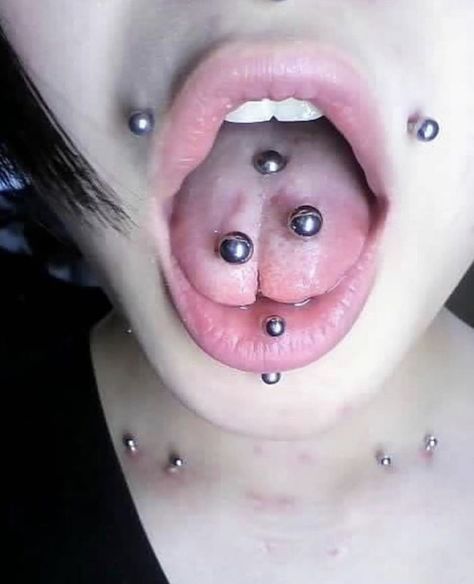 Cool Body Mods, Rare Piercings, Body Peircings, Tongue Split, Nose Bridge Piercing, Split Tongue, Body Modification Piercings, Mouth Piercings, Face Piercings