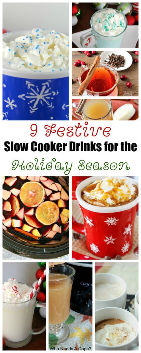 Chrismas Party Food, Healthy Hot Drinks, Slow Cooker Drinks, Crockpot Drinks, Christmas Party Snacks, Easy Drinks, Party Food And Drinks, Crock Pot Cooking, Holiday Drinks