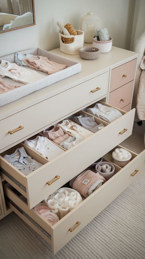 Transform your nursery with top-notch Organisation tips! Explore creative Labeling Nursery Drawers solutions to keep everything in its place. From Nursery Diaper Organization to How To Organize Newborn Drawers, we've got you covered. Discover clever Nursery Closet Organization Ideas Small spaces and master Nursery Dresser Drawer Organization for a tidy, functional nursery. Plus, get inspired with Ikea Nursery Dresser Organization tips and Binky Storage Ideas. Binky Storage Ideas, Ikea Nursery Dresser, Organization Ideas Small Spaces, Nursery Closet Organization Ideas, Nursery Drawers, Functional Nursery, Nursery Dresser Organization, Nursery Drawer, Tips For New Moms