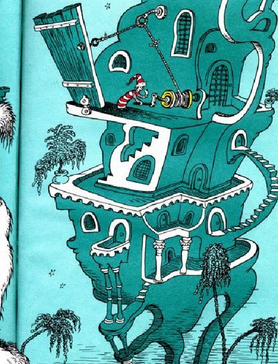 Dr Seuss House, Dr Seuss Drawings, Dr Seuss Images, Dr Seuss Illustration, Dr Seuss Art, Sleep Book, Elements And Principles, House Drawing, Mural Art