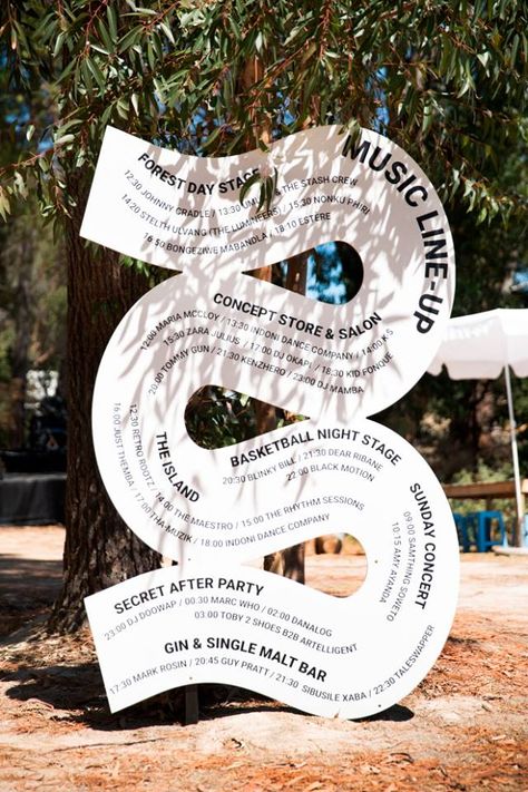 Signage Design by Bielle Bellingham for Littlegig 24 Festival Wayfinding Signage Design, Directional Signage, Environmental Graphic Design, Event Signage, Event Logo, Wayfinding Signage, Installation Design, Wedding Art, Signage Design