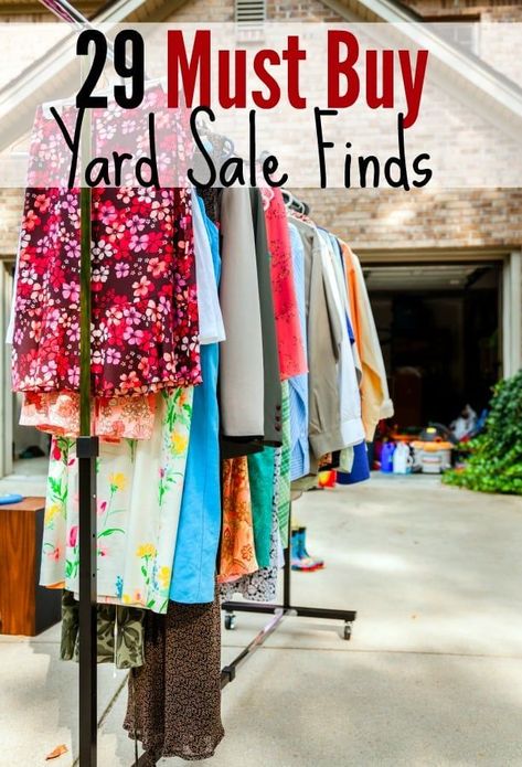 Must Buy Yard Sale Finds You Can't Pass Up - Headed yard sale shopping? This is one yard sale shopping tip you won't want to miss! These 29 must buy yard sale finds are sure to either save you money or make you money! #summer #frugal #yardsale #makemoney #savemoney #shopping Fabulously Frugal, Garage Sale Tips, Yard Sale Finds, Yard Sales, Sales Tips, Treasure Hunting, Trading Post, Frugal Tips, Frugal Living Tips