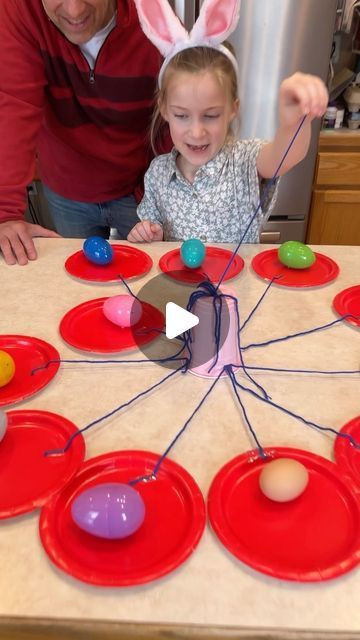 Pull A String Challenge Game, String Pull Game, Benson Bros Games, Egg Roulette, Benson Bros, Easter Videos, Easy Party Games, Chicken Games, Egg Game