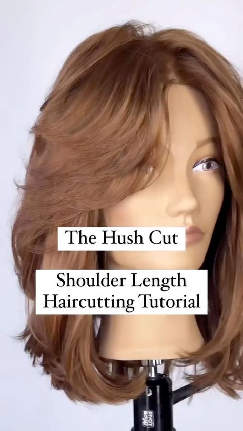 Hush Cut Back View, Hush Cut Shoulder Length, The Hush Cut, Hush Cut Tutorial, Hush Cut Hair Medium, Hush Cut, 200k Views, Updos For Medium Length Hair, Project Runway