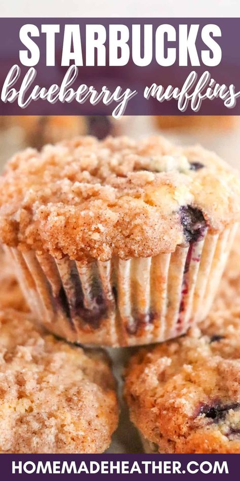 Indulge in homemade bliss with our Starbucks Blueberry Muffins copycat recipe. Moist, bursting with blueberries, and topped with a sweet crumble—pure perfection! Copycat Starbucks Blueberry Muffin, Starbucks Muffins Copycat, Maine Blueberry Recipes, Jumbo Blueberry Muffins Crumble Topping, Homemade Blueberry Muffins Easy, Blueberry Muffins Yogurt, Easy Blueberry Muffins Recipe, Starbucks Muffin Recipe, Copycat Blueberry Muffins