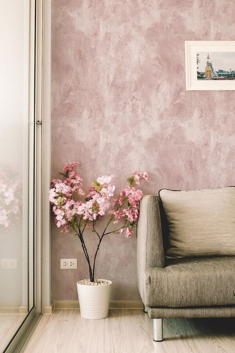 Minimal Paint Textured Wallpaper. Dusty Rose Colour. Peel and Stick Wallpaper. Removable. Accent Wall. Multiple colors available, * Marble Effect Wallpaper, Pink Accent Walls, Bedroom Wall Colors, Minimal Wallpaper, Dusty Rose Color, Rose Wall, Wallpaper Removable, Wallpaper Bedroom, Pink Walls