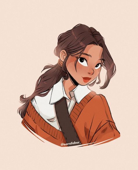 Sara Faber ✏️ on Instagram: “happy Monday everyone! ☁️✨ Swipe to see a little process video I shared in my stories today 🧡 I make tutorials and drawing videos on…” Sarah Faber, Sara Faber, Digital Portrait Art, Cartoon Girl Drawing, People Illustration, Ethereal Art, Drawing Videos, Girls Cartoon Art, Girly Art