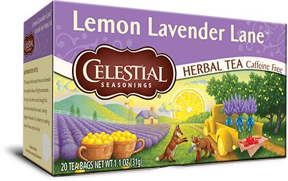 Lemon Lavender Lane - This unique herbal tea pairs lemon and lavender for the perfect balance of bright and aromatic. Celestial Seasonings Tea, Cold Brew Iced Tea, Bedtime Tea, Celestial Seasonings, Coffee Substitute, Lemon Detox, Cocoa Tea, Lavender Tea, Herbal Teas