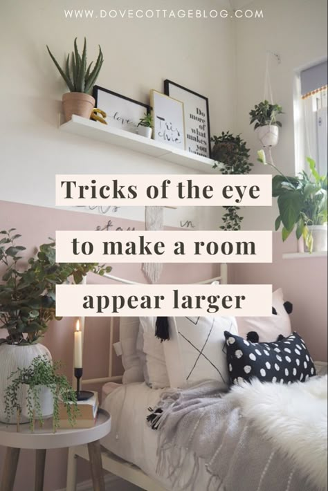 Ways To Make Your Room Look Bigger, Tiny Bedrooms Decor, How To Make A Tiny Room Look Bigger, Small Room Look Bigger Bedrooms, How Decorate Bedroom, Small Bedroom Carpet Ideas, Ways To Make Room Look Bigger, How To Make Small Rooms Feel Bigger, How To Make A Room Look Bigger Paint