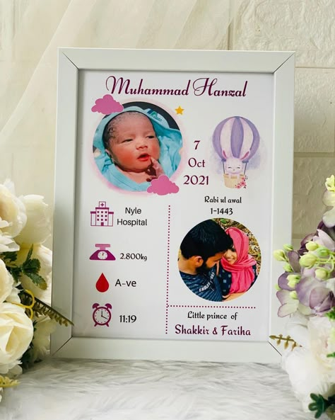 New Born Baby Photo Frame Design, Baby Frame Background Boy, Birth Frame Ideas, Baby Biodata Frame, Baby Frame Ideas, Baby Photo Frame Ideas, Baby Frame Background, Photo Frame Design Creative, Baby Born Frame