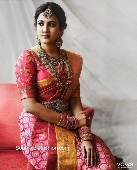 niharika konidela kanjeevaram saree engagement scaled Niharika Konidela Engagement, Niharika Konidela, Saree Inspiration, South Indian Bride Saree, Lehenga Saree Design, Bridal Sarees South Indian, Indian Bridal Sarees, Wedding Saree Blouse Designs, Indian Bride Outfits