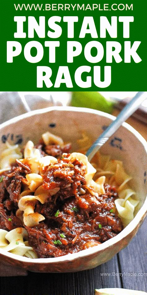 Instant Pot Ragu, Ragu Pasta, February Recipes, Pork Ragu, Maple Recipes, Keto Crockpot, Recipes Pork, Ragu Recipe, Instant Pot Pork