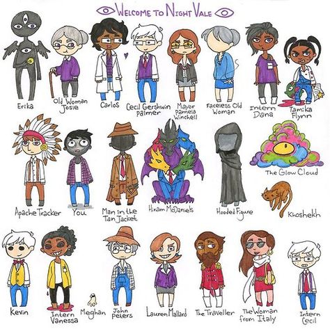 Welcome to Nightvale 22 characters, nine women, eight men and four ? Night Vale Presents, Glow Cloud, The Moon Is Beautiful, Welcome To Night Vale, Night Vale, Writing Supplies, Dog Park, To Night, Homestuck