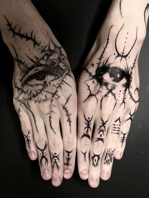 Dark Tattoo Ideas, Lil Doodles, Grunge Tattoo, Goth Tattoo, Sigil Tattoo, Sharpie Tattoos, Wicked Tattoos, Creepy Tattoos, Gothic Tattoo