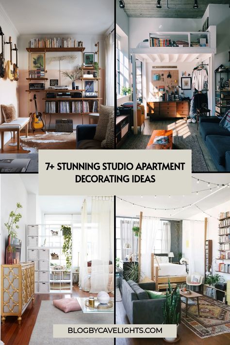 7 Studio Apartment Decorating Ideas Creative Studio Apartment, Studio Apartment Interior, White Shelving Unit, Ideas Studio Apartment, Decorating Tips And Tricks, Studio Apartment Design, Studio Apartment Living, Apartment Decorating Ideas, Studio Apartment Layout