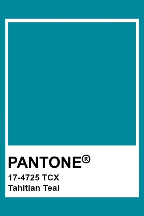 PANTONE 17-4725 TCX Tahitian Teal Teal Pantone Color, Pantone Colors Turquoise, Pantone Teal Blue, Teal Color Swatch, Pantone Blue Turquoise, Teal Pantone, Pantone Turquoise, Pantone Azul, Pantone Tcx