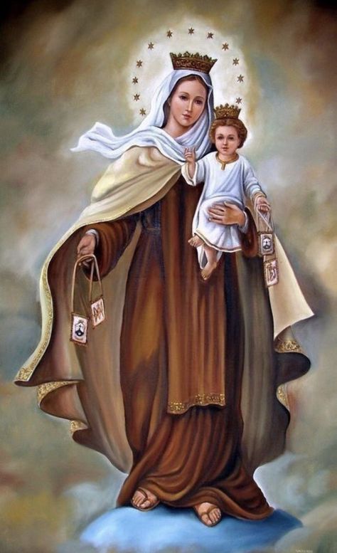 Virgin Mary Picture, Christian Photos, Lady Madonna, Mother Mary Images, Catholic Pictures, Mount Carmel, Images Of Mary, Religious Pictures, Mama Mary