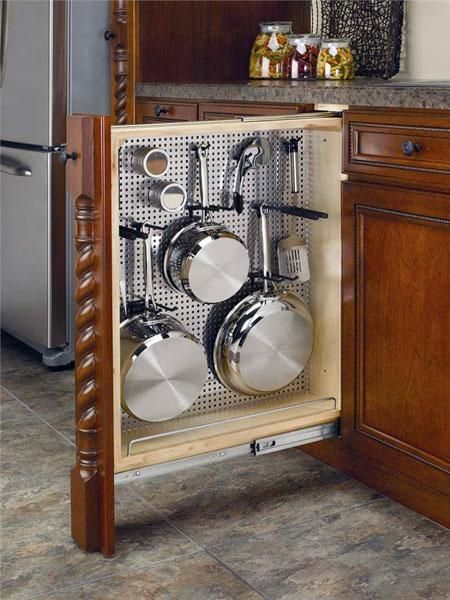 30 Space Saving Ideas and Smart Kitchen Storage Solutions Model Dapur, Kabinet Dapur, Diy Kitchen Storage, Kitchen Storage Solutions, Smart Kitchen, Kitchen Area, Kitchen Remodel Idea, Design Case, Jewelry Cleaner