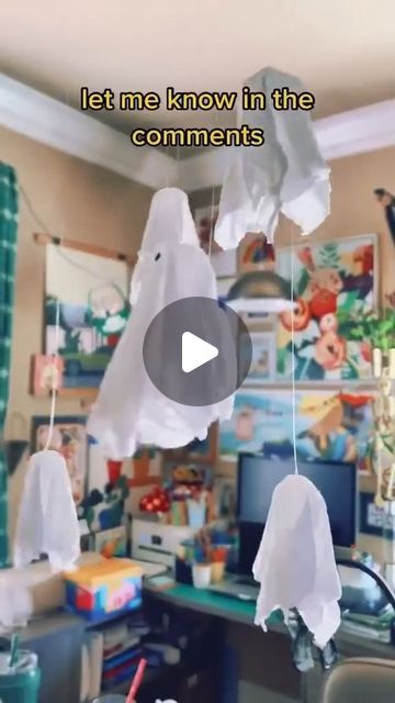 Preschool Crafts & Activities on Instagram: "How to make a DIY miniature flying ghost halloween mobile craft with glue and toilet paper. This is so much fun for kids to make this halloween. It’s a different take on the cheesecloth ghosts that are really popular right now 👻

Amazing craft by @timmsevitz
.
.
.
.
.
#halloweencrafts #ghost #halloween #halloweendecor #halloween2024 #halloweendiy #halloweencraft #halloweencraftsforkids #halloweencrafting
#papercrafts #papercraft #papercrafting #craftsforkids #kidscrafts #getcreativewith #preschoolcrafts #easycrafts #invitationtoplay #montessoriathome #finemotorskills #cutecrafts #ideasforkids #craftingwithkids #recycleandplay #toddlerplayideas #busytoddler #reusereducerecycle #finemotorskills #motorskills
#mrmintz" Toilet Paper Ghosts, Ghost Projects For Kids, Halloween Flying Ghost, Preschool Crafts Activities, Halloween Toilet Paper, Halloween Mobile, Cheesecloth Ghost, Preschool Craft Activities, Flying Ghost