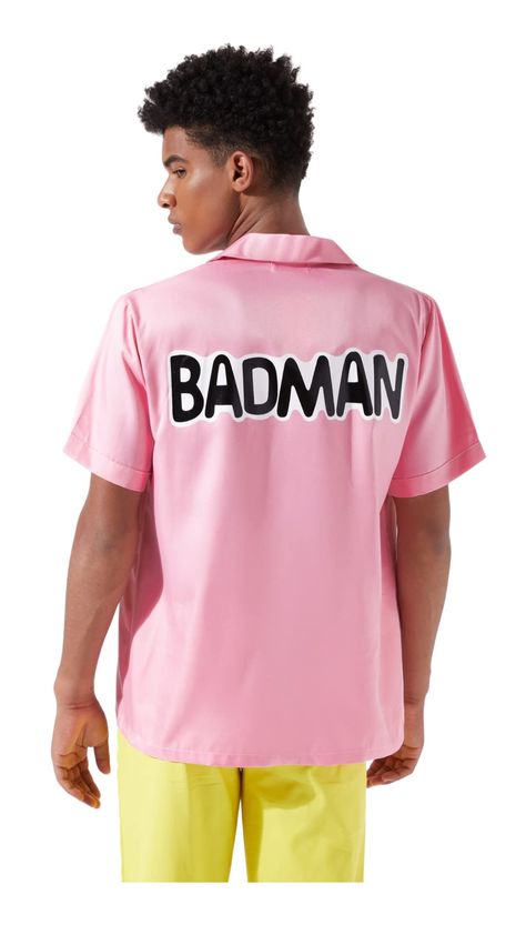 PRICES MAY VARY. Be instantly recognized as Vegeta classic character in your Pink shirt,matching a yellow pants. Because the fabric is cotton and not much room elastic, please choose a size up when every Saiyan wears our costume. Badman sublimation print that won't fade, crack or peel. Care Instruction:Machine Wash,No shrink,can do dryer. Front button-down closure, turn-down collar. Good gift for any DBZ fans, Now you can own it to complete the dbz crew costume,Also great for Birthdays,carnival, Vegeta Badman Shirt, Vegeta Pink Shirt, Vegeta Shirt, Halloween Dragon, Yellow Pants, Summer Basics, Adult Halloween Costumes, Costume Cosplay, Halloween Festival