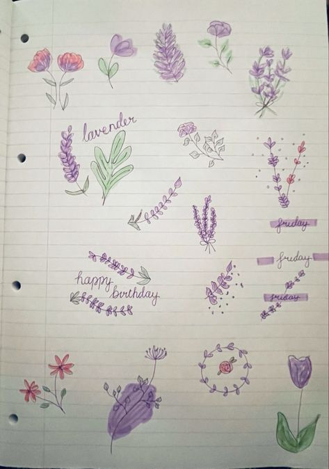 Purple Flowers Doodle, Purple Doodles, Doodle Simple, Drawing Ideas Easy Doodles, Plant Doodle, Blue Drawings, Drawing Ideas Easy, Purple Plants, Easy Doodles