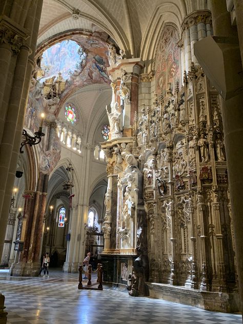 Toledo Cathedral, Spain Toledo Cathedral Spain, Spain Cathedral, Spain Toledo, Toledo Cathedral, Summer Abroad, Spain Trip, Spain Aesthetic, Madrid City, Toledo Spain