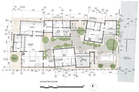 Cafe Plan, Folding Architecture, House Tokyo, Collective Housing, Office Dog, Screen House, Micro House, Dog Photograph, Folding Screen