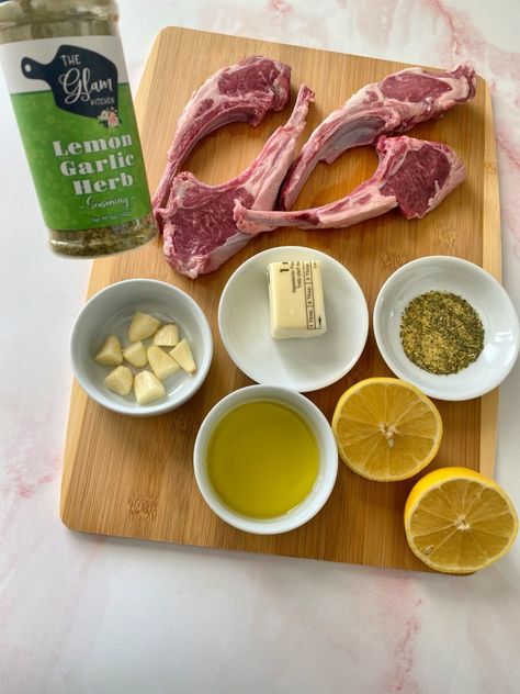 Lemon Garlic Lamb Chops, Lemon Garlic Butter Lamb Chops, Garlic Lamb Chops, First Day Of November, Lamb Chop Recipes, Glam Kitchen, Chop Recipes, Lamb Chop, Great Meals