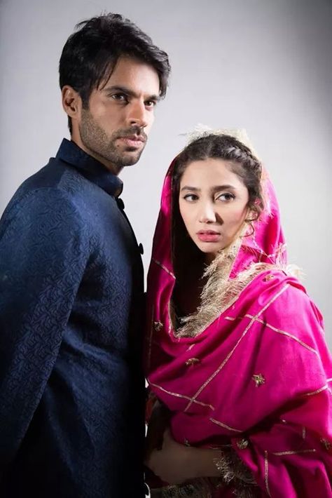 mahira khan...junaid khan Sadqay Tumhare, Mahira Khan Dresses, Fawad Khan, Mahira Khan, Beautiful Pakistani Dresses, Desi Clothes, Movie Couples, Pakistani Dramas, Pakistani Actress