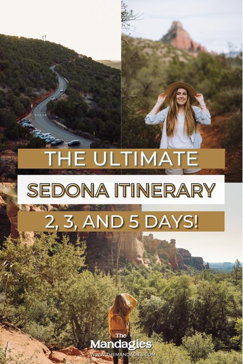 You have to add Sedona to your bucket list! From 2-day to 5-day trips, we have an itinerary for everyone and any trip! Experience the best of the Southwest: unique hiking trails, breathtaking views, and delicious food. Check out our guide to Sedona and get started planning your own adventure. Sedona Itinerary, Sedona Arizona Travel, Sedona Vacation, Slide Rock State Park, Pacific Northwest Travel, Perfect Road Trip, Arizona Travel, Road Trip Planning, American Travel