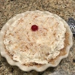 Pina Colada Pie - Allrecipes.com Pina Colada Pie Recipe, Pina Colada Pie, Pineapple Cheese, Pina Colada Cake, Crumb Crust, Rum Cream, Cheese Pie, Gluten Free Pie, Kid Desserts