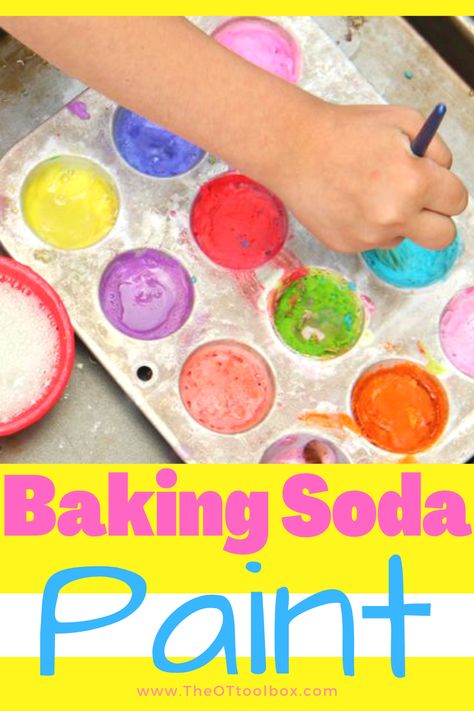 Homemade paint Smelly Paint For Preschool, Fizzy Art Baking Soda Painting, Cool Whip Painting, Paint Activity For Preschoolers, Baking Soda Painting, Painting Activities For Preschoolers, Paint Activities For Kids, Painting Activities For Toddlers, Fizzy Painting