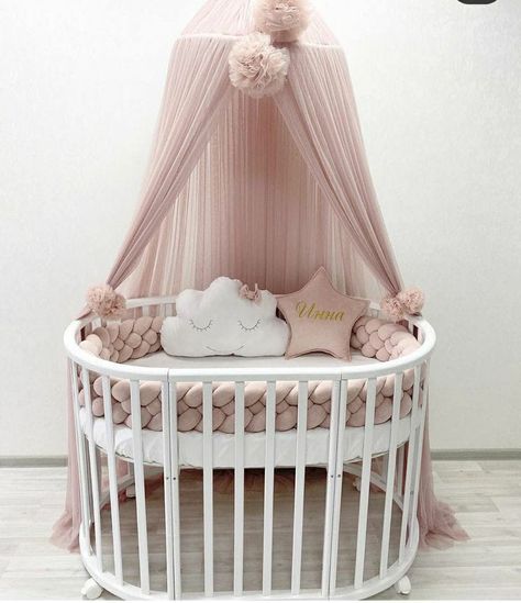 Baby Bed Ideas Newborns, Circle Crib, Kids Bedroom Makeover, Bedroom Decor Kids, Kids Bedroom Organization, Cozy Baby Room, Idee Babyshower, Baby Nursery Inspiration, Baby Room Organization